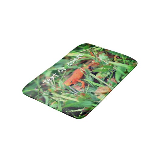 Red Eft Orange Salamander Nature 1 Badematte (Schrägansicht)