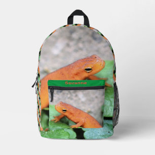 Red Eft Orange Salamander Personalisiert Bedruckter Rucksack