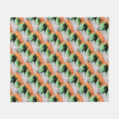 Red Eft Orange Salamander Tiermuster Fleecedecke (Vorderseite (Horizontal))