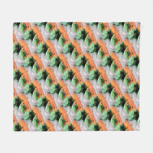 Red Eft Orange Salamander Tiermuster Fleecedecke (Vorderseite (Horizontal))