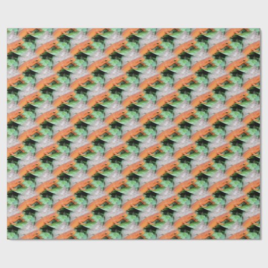 Red Eft Orange Salamander Tiermuster   Geschenkpapier (Flach)