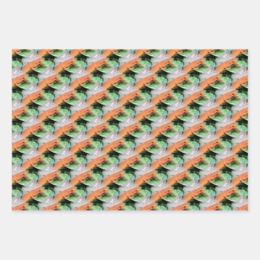 Red Eft Orange Salamander Tiermuster Geschenkpapier Set (Vorderseite 3)