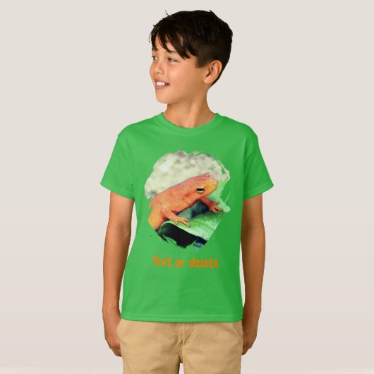 Red Eft Salamander Personalized Nature  T-Shirt (Vorne ganz)