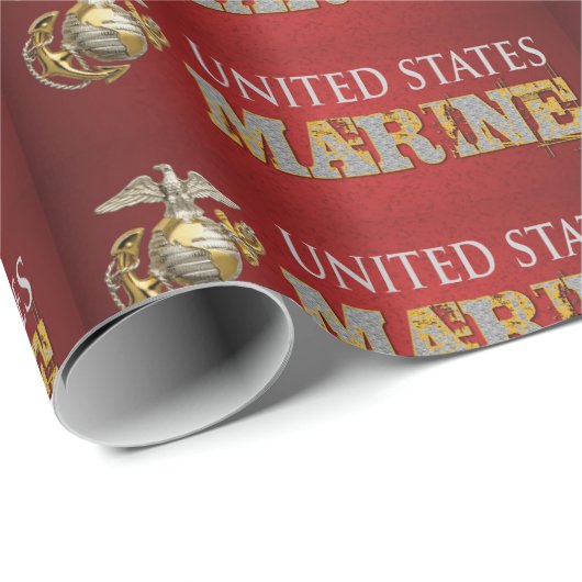 Red EGA United Staat Marine Corps Geschenkpapier (Rolleneckpunkt)