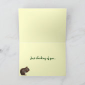 Red Eichhörnchen Denken Sie an Sie Karte (Innenseite)