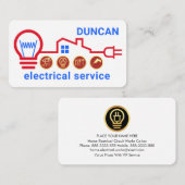 Red Electric Circuit Wiring Home Visitenkarte (Vorne/Hinten)