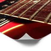 Red Electric Guitar Foto - PERSONALISIEREN Poster (Ecke)
