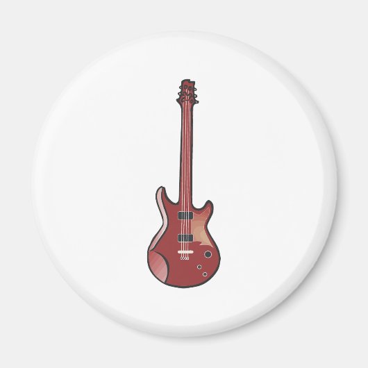 Red Electric Guitar Magnet (Vorne)