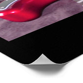 Red Electric Guitar Poster (Ecke)