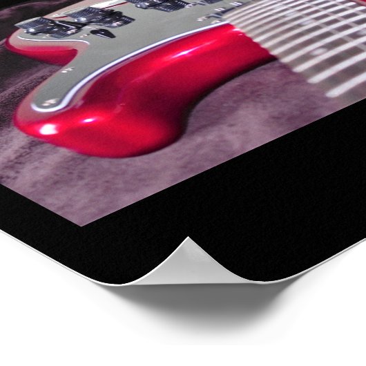 Red Electric Guitar Poster (Ecke)