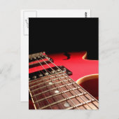 Red Electric Guitar Postkarte (Vorne/Hinten)
