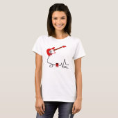 Red Electric Guitar with Stomp Box T-Shirt (Vorne ganz)