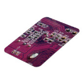 Red Electronic Circuit Board Magnet (Linke Seite)