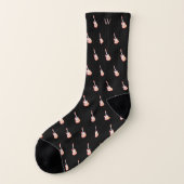 Red Electronic Gitarre Monogram Initial Black Socken (Links - Außen)
