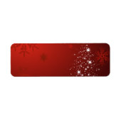 Red Elegant Christmas Address Labels (Vorne)