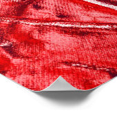 Red Elegant Custom Monogram Personalisiert Poster (Ecke)