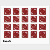 Red Elegant Damask Book Sticker (Blatt)