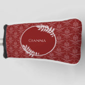 Red Elegant Damask Golf Head Cover Headcover (Vorderseite)