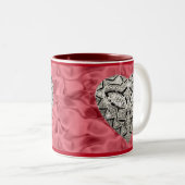 Red Elegant Designer Herzliche Tasse (VorderseiteRechts)