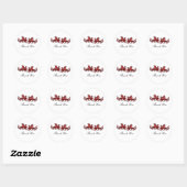Red Elegant Dragons Danke Stickers (Blatt)