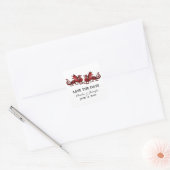 Red Elegant Dragons Save the Date Stickers (Umschlag)