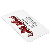 Red Elegant Dragons speichern das Date Magnet (Rechte Seite)