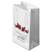 Red Elegant Dragons Wedding Gift Bag Kleine Geschenktüte (Vorderseite Schrägansicht)