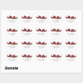 Red Elegant Dragons Wedding Stickers (Blatt)