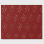 Red Elegant Gold Star Holiday New year Gifts Geschenkpapier (Flach)