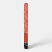 Red Elegant Japanese Tatewaku Pattern Samsung Galaxy Hülle (Linke Seite)