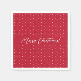 Red Elegant Script Serviette