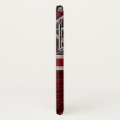 Red Elegant Silver Monogram Case-Mate iPhone Hülle (Hinten/Links)