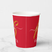 Red Elegant Sweet 16 Sechzehn Paper Cup Pappbecher (Rechts)