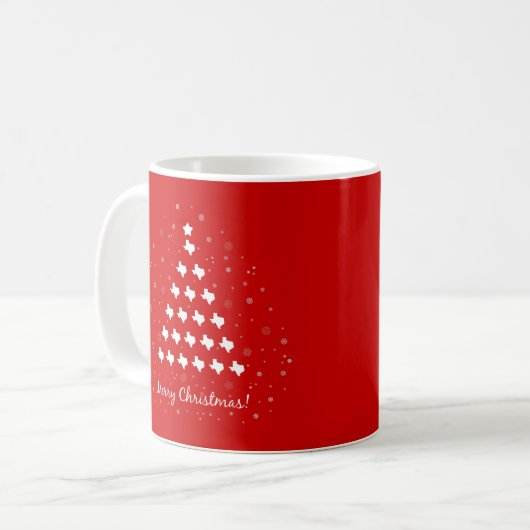 Red Elegant Texas Christmas Tree Kaffeetasse (Vorderseite Links)