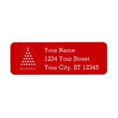 Red Elegant Texas Christmas Tree Label (Vorne)