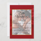Red Elegant Vellum Wedding Einladung (Vorderseite)