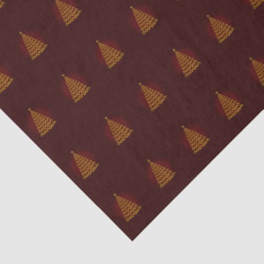 Red Elegant Weihnachtsbaum Tissue Seidenpapier (Ausschnitt)