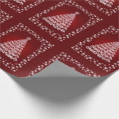 Red Elegant Weihnachtsbaumwrapping Paper Geschenkpapier (Ecke)