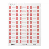Red Elegante Lattice Holiday Address Labels (Vorne)
