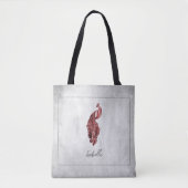 Red Elegante Peacock Personalisiert Tote Bag Tasche (Vorderseite)