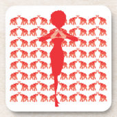 Red Elephant Cork Untersetzer (Vorderseite)