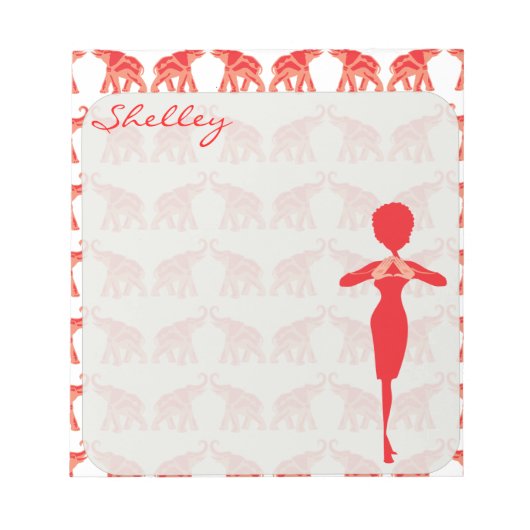 Red Elephant Notizblock (Vorderseite)