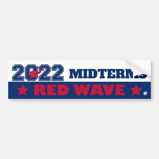 Red Elephant Red Wave 2022 Midterms Autoaufkleber (Vorne)