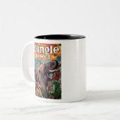 Red Elephant - Vintage DschungelComicen - Retro Zweifarbige Tasse (Vorderseite Links)