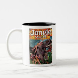 Red Elephant - Vintage DschungelComicen - Retro Zweifarbige Tasse