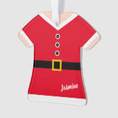 Red Elf Anzug Personalisiert Weihnachten Ornament (Vorderseite)