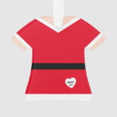 Red Elf Anzug Personalisiert Weihnachten Ornament (Rückseite)