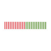 Red & Elf Green Candy Striping Streifen Einladungsbanderole (Flach)