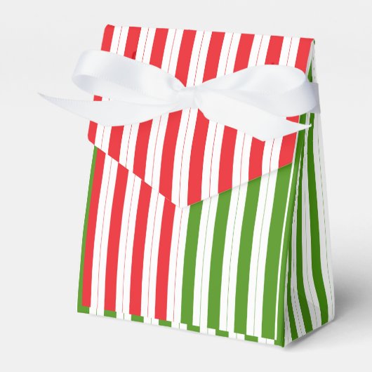 Red & Elf Green Candy Striping Streifen Geschenkschachtel (Vorderseite)