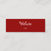 Red Elf Slipper mit Candy Canes Mini Visitenkarte (Rückseite)